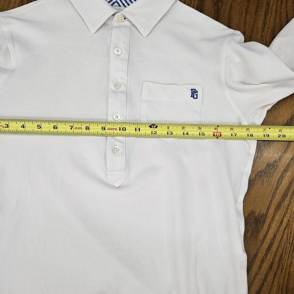 Pearly Gates Golf Polo Shirt Womens Size 4 White Long Sleeve Stretch Japan - Picture 11 of 15